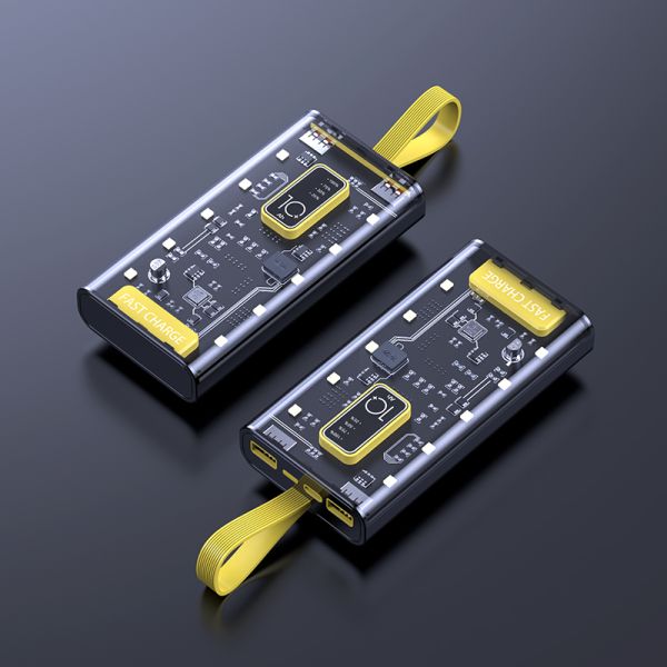 TYPE-C Input Interface Power Bank Transparent 10000mAh Mobile Power Supply for iPhone 15 14