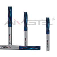 4 flautas mano izquierda Reamer espiral Bule Nano recubrimiento de carburo de tungsteno Reamer H7