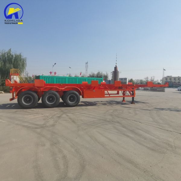 Tri-Axle 13t/16t Semi Trailer for Truck Tractor Skeletal Ship Container