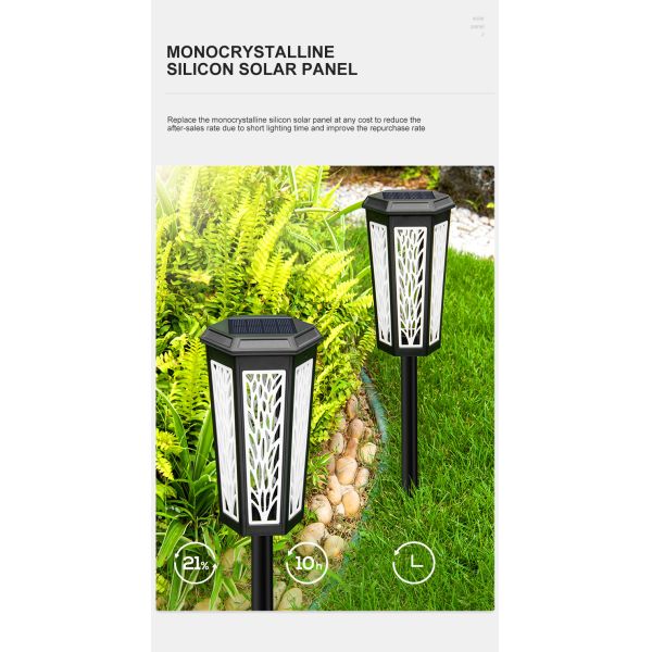 Auto On-Off Solar Powered Garden Decorative Lights IP65 for Walkway Illumination