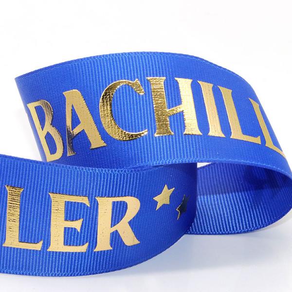 Custom Grosgrain Ribbon With Gold Foil Logo – Ideal For Gift Boxes & Garment Branding