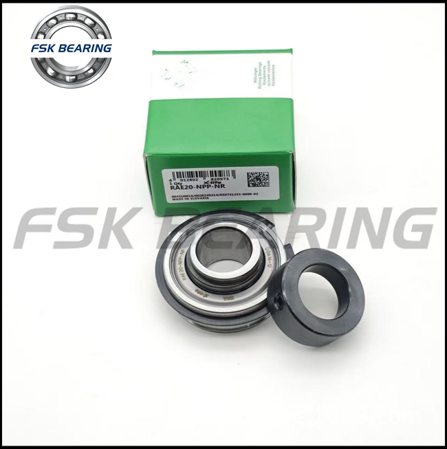 Set-screw-secured UCX20 Spin-smooth Shock-buffered Line-shaft support