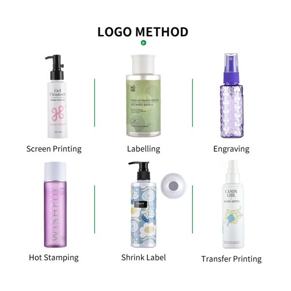 Матовое отделение контейнеров для ухода за волосами с логотипом Бостонская круглая бутылка для геля для волос