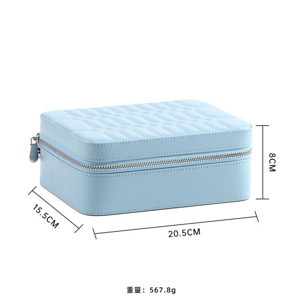 Customized 3 Slots Leather Watch Boxes Handmade watch Storage Case With Detachable Tray