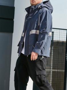 Oversized Mens Winter Work Coats With Hood Waterproof Wind Resistant