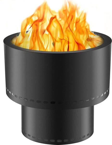 Black Stainless Steel Flame Genie Portable Wood Pellet Camping Stove Smoke Free