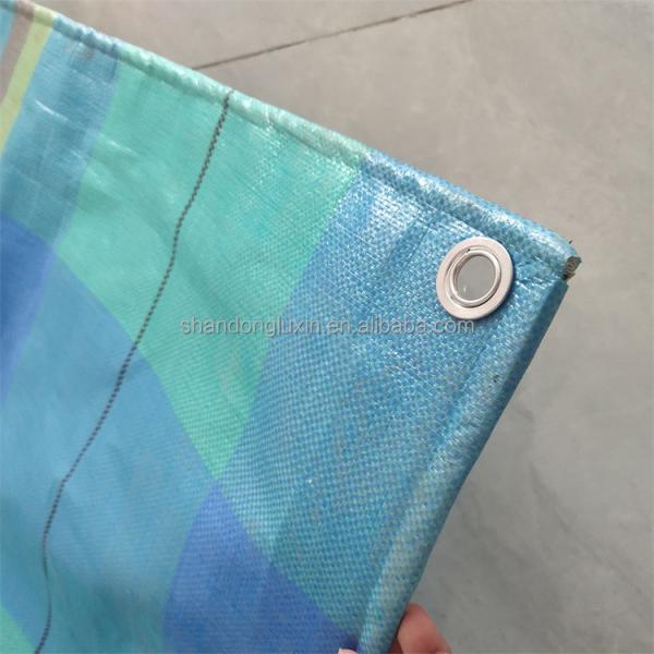 Folha de lonas de PE de tecelagem de HDPE laminada de LDPE para cobertura de barracas e camiões à prova d'água