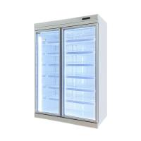 Commercial -18C Self - Contained Upright Display Glass Door Freezer For Frozen Food