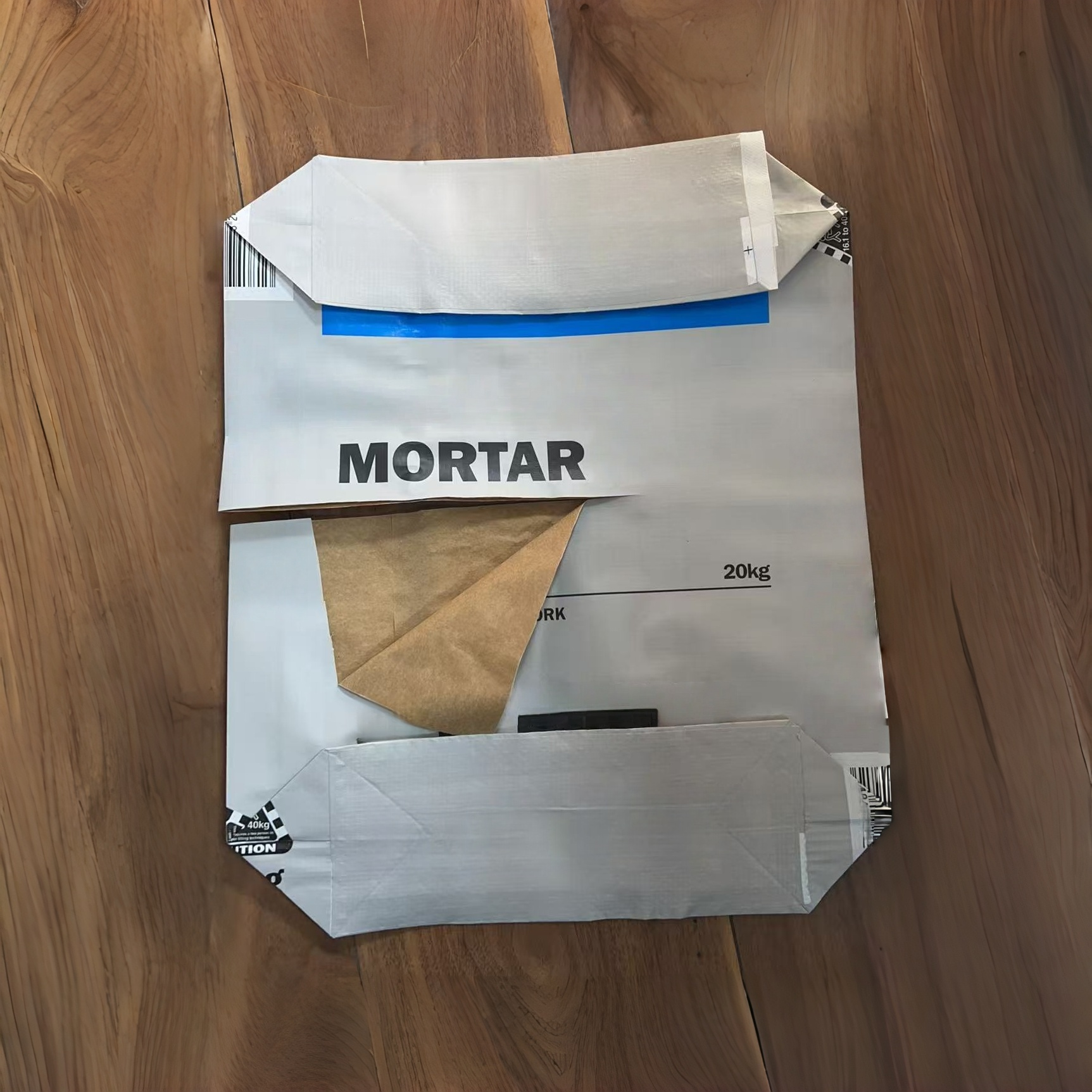 20KG 25KG Dry Mixtures Cement Bag Woven PP Valve Bag with Inner Paper Liner Moisture-Proof Cement Packaging 20-25KG
