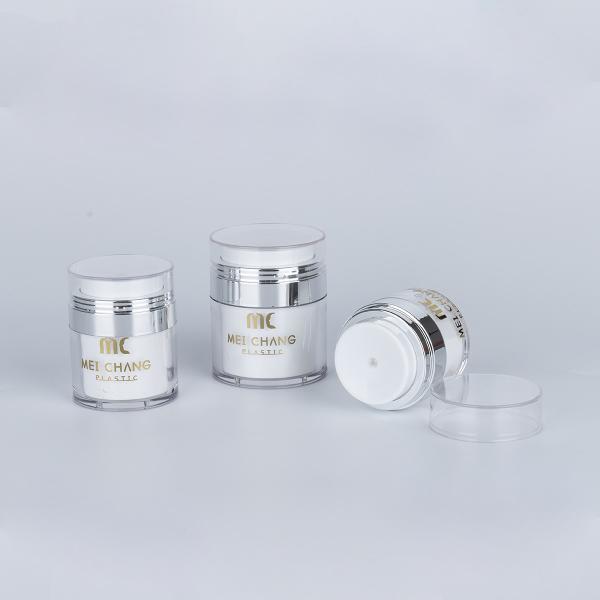 PP Airless Pump Cream Jar 15ml 30ml 50ml Airtight Seal Empty Cosmetic Jars (MC-235)