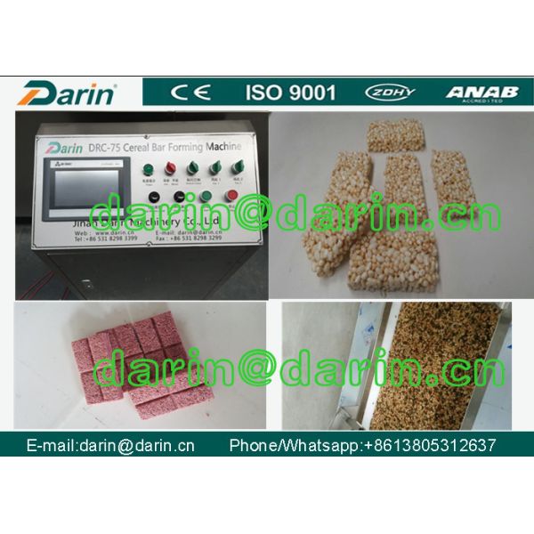 A barra saudável do cereal do amendoim do petisco que faz a máquina pode ser formas redondas, cilíndricas, quadradas