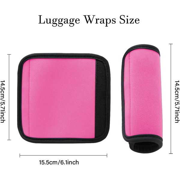 Dansky Luggage Handle Wraps for Suitcase, Bright Color Comfort Soft Handle Covers