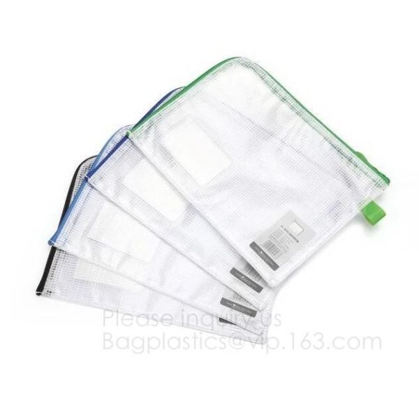 Office Stationery Plastic Pp File Bag A4 Document Pouch B6 Zipper Wholesale File Folder Bag School Stationery Supplies,