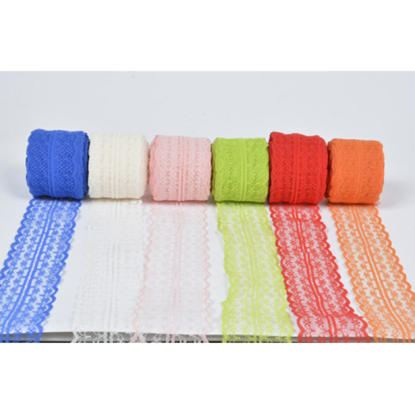 Design Colorful Lace Rice Shape Ribbon Roll for Dry Clothing Garment Decoration Accessories Ramadan Graduation School Gift Packaging