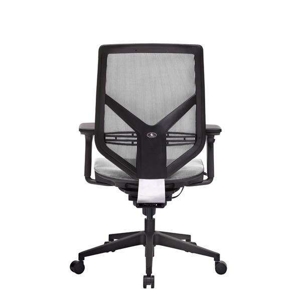 Black PA Lumbar Support Chair Nylon Base Staff Office Chair Computer Ergonomic Seating