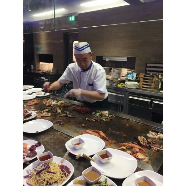 оборудования шведского стола 380В 8.4КВ нагревательная плита нержавеющей стали Гриддле теппаньяки горячего электрическая