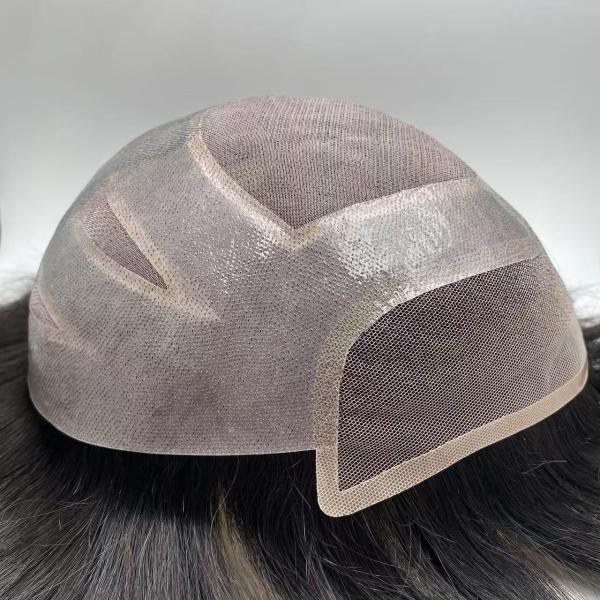 Toupee Factory Big Stock European Hair Replacement Full Swiss Lace Human Hair Mens Lace Toupee