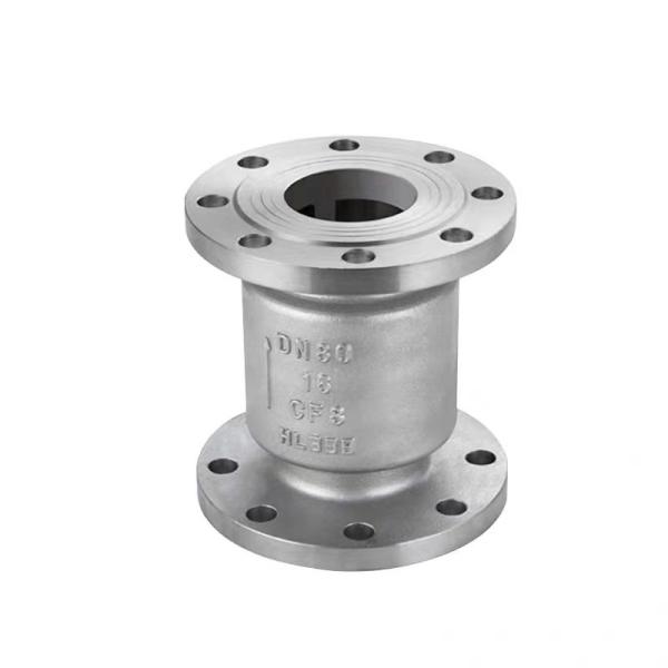 Utilização industrial de água 304/316 válvula de verificação de flange de aço inoxidável padrão ISO 9001