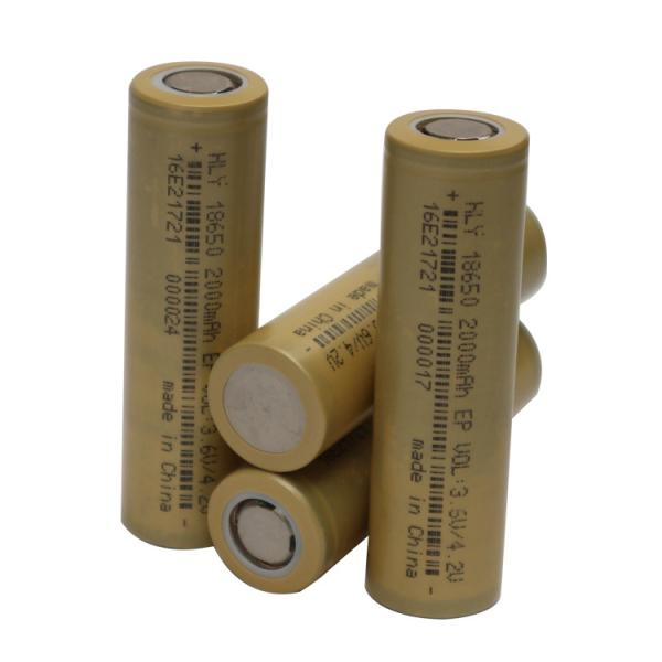 Cylindrical High Rate Rechargeable Li Ion Battery 2000mAh 18650 RoHS For Electric Tools