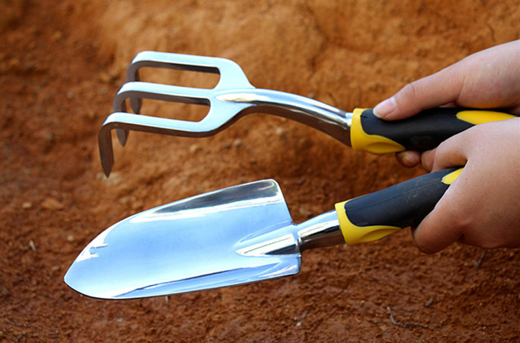 Non Slip Handle Plant Trowel 5 Pieces Garden Hand Tool Set