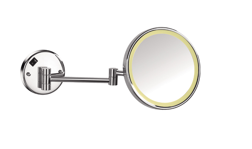 Ángulo ajustable del cuarto de baño de los espejos que magnifican del espejo redondo montado en la pared del cuarto de baño