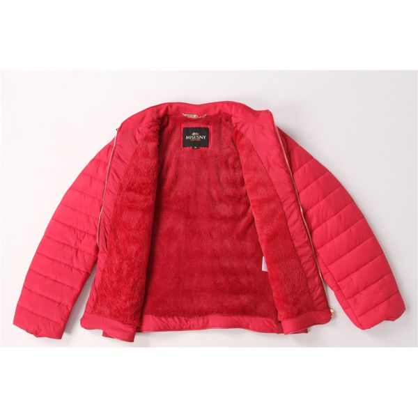 Black Padded Junior Girls Lightweight Puffer Jacket Multicolor