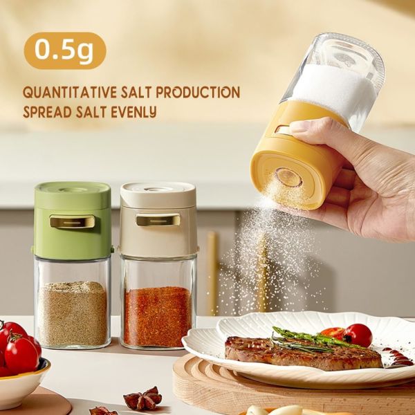 Household Sealed Kitchen Spice Jar Quantitative Glass Seasoning Bottle