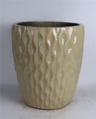 Round Shape Glazed Outdoor Plant Pot