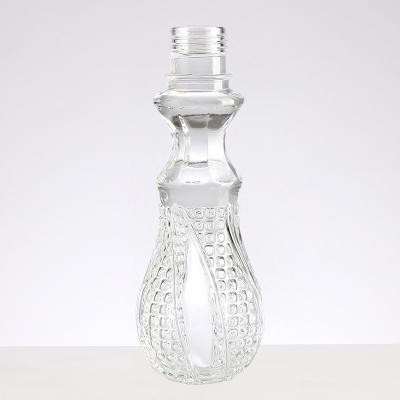 Garrafa de vidro de vinho pequeno com tapa de rolha mini gravada em relevo 50 ml 100 ml