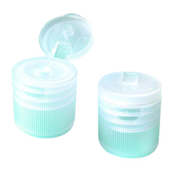 Transparent 20mm Cosmetic Bottle Caps , Plastic Hand Sanitizer Caps Flip Top