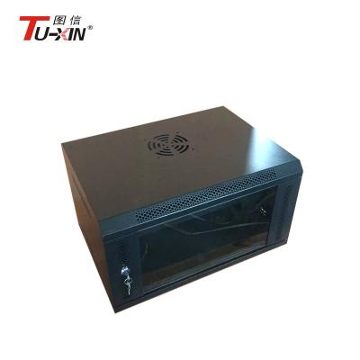 Dustproof 4u Rack Cabinet Compatible , Universal  Wall Mounted Comms Cabinet with glass door in CIXI