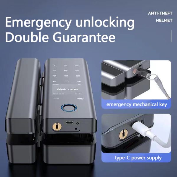 Стеклянный цифровой пароль дверной замок Карта Алюминиевая сплав умный дверной замок