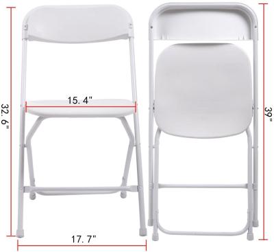 Indoor Outdoor Plastic Folding Chair Stackable White Events Commercial Chair