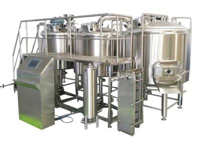 Volume 700L 3 Vessel Brewing System Steam Heating Brewhouse For Beer Making
