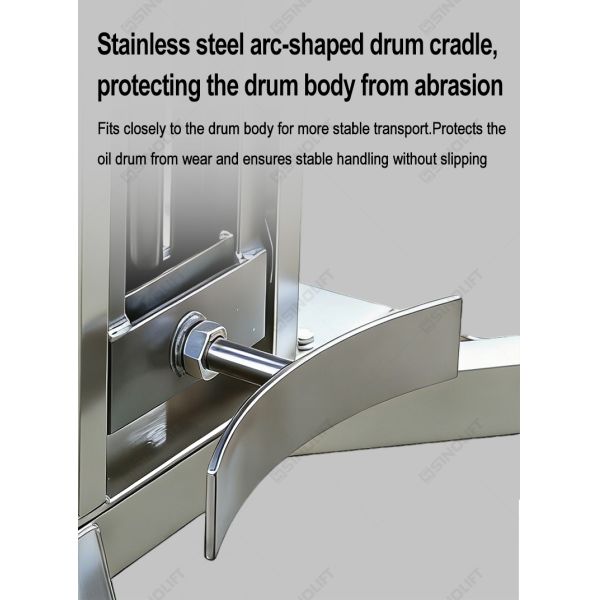 DTF450S Stainless Steel Hydraulic Drum Truck