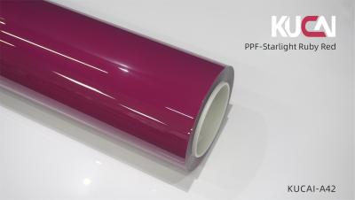 TPU Automotive PPF Starlight Rubí Cor Vermelha Proteção de Pintura Anti Chipping