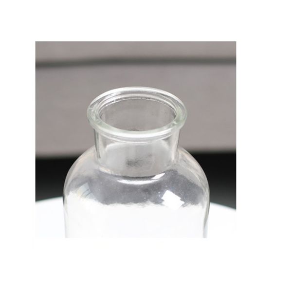 La característica elegante del florero de cristal redondo transparente modificó servicio para requisitos particulares