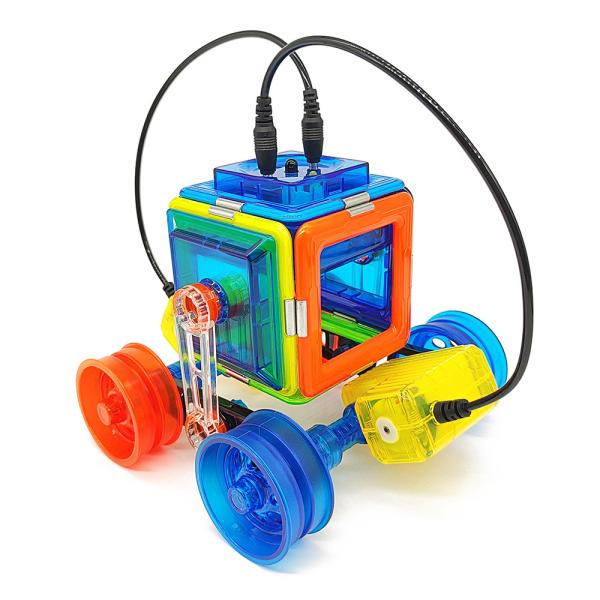 DIY Puzzle Toys Magnetic Block Sets Versatile Shapes Magnetic Building Tiles With Wheel