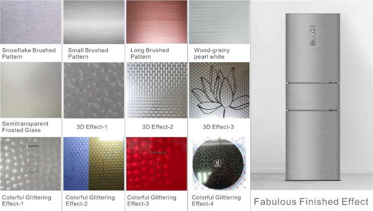 Home Appliance Refrigerator Door Panels With Glass Fully Tempered
