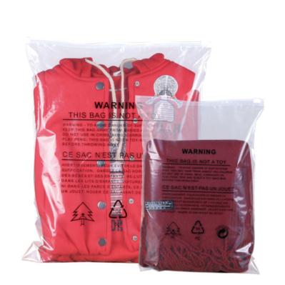 Dustproof CPE Zipper Bag Customizable Custom Clothing Packaging Bags Clear
