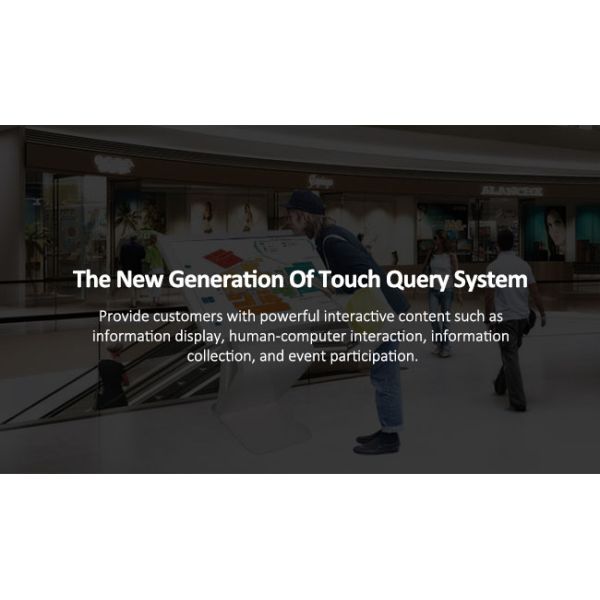 стойка пола сенсорного экрана 65 дюймов с 1080p дисплеем, дисплей киоска цифров с монитором инфракрасн андроида 4K полным HD