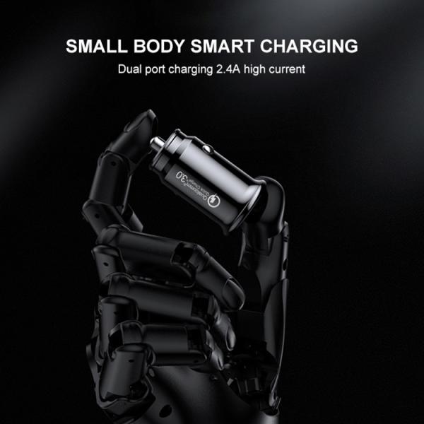 20W USB C Dual Port Car Charger QC3.0 Mini Lighter Slot PD