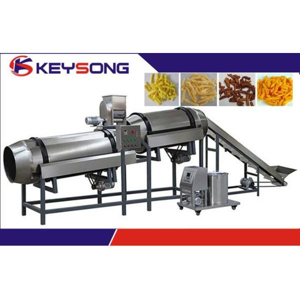 Kurkure Chips Cheetos Making Machine , Fried Corn Curls Food Extrusion Equipment
