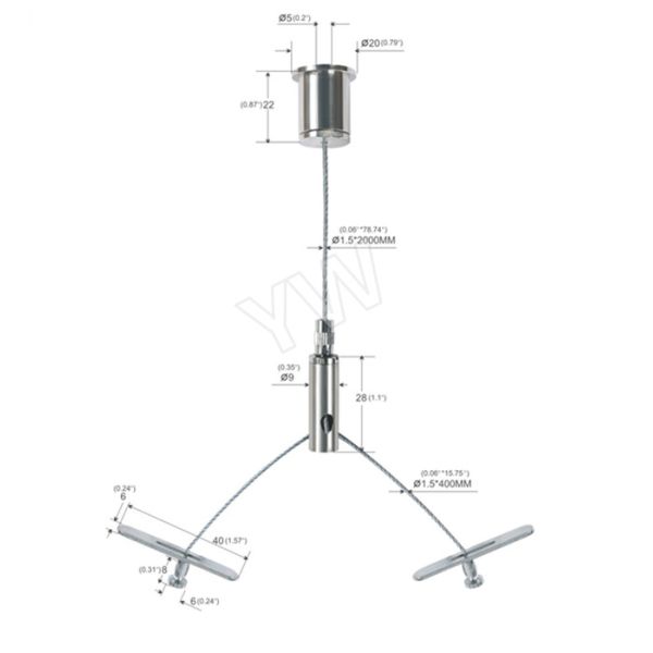 Y - Провод набора 304 подвеса провода формы промышленные нержавеющий с концом рычагов