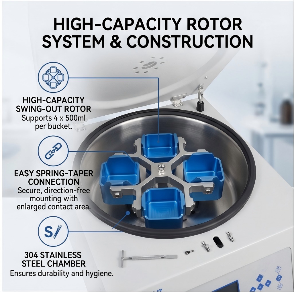 Cosmetic R&D High Speed Centrifuge CenLee2050 20500rpm 29200xg Microcomputer Controlled 304SS