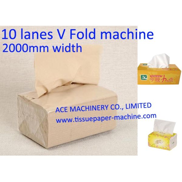 Machine de papier de soie de soie faciale de 6 ruelles