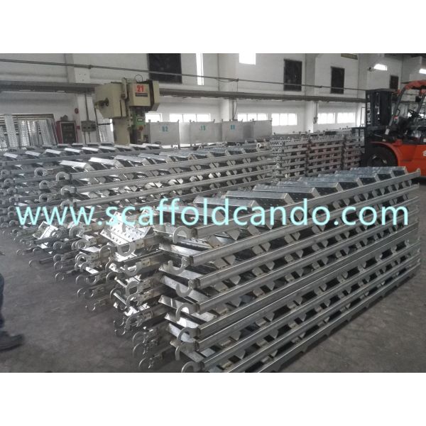 High performance scaffolding galvanized steel ladder 850mm,550mm width 8 steps 9 steps stair case for Ringlock scaffold