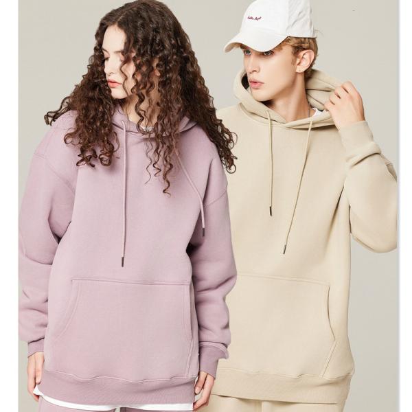 Camisola com capuz bordada pesada 350gm Peso pesado Algodão Francês Terry Fleece espesso Hoodie Homens
