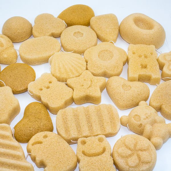 Уголь растительного волокна и Konjac очищая губка ванны кожи младенца слойки Exfoliating