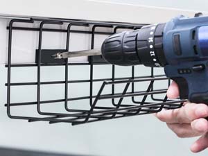 Корзина для кабелей под столом Пластиковый кабельный организатор для зарядных устройств